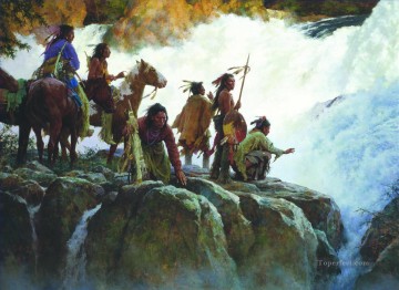 American Indians Painting - The Force Of Nature Humbles All Men